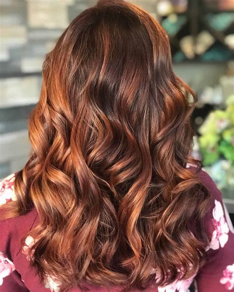 copper highlights in brown hair